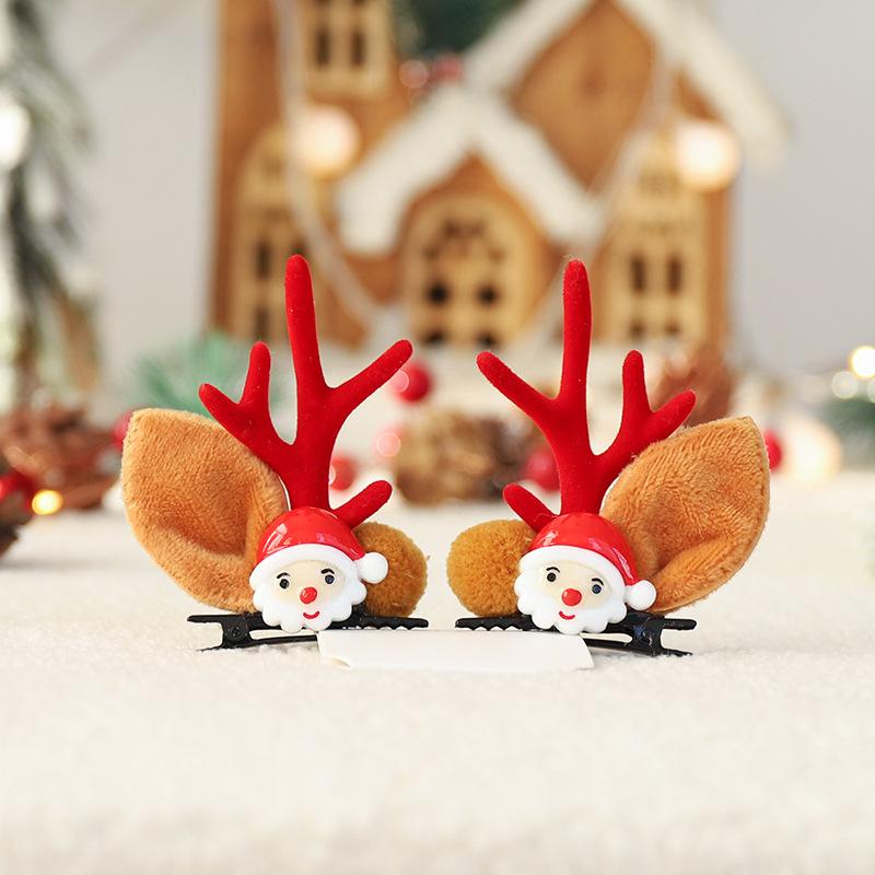 Cute Antlers Dog Cat Kid Hari Accessories Christmas Supplies for Pets Girls Santa Claus Puppy Mascotas Hairpin Hearwear