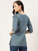 Blue Printed Cotton Kurti