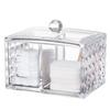 Cotton Pads Holder Makeup Organizer Clear Acrylic  Pattern Cleaning Pad Holder and Swab Storage