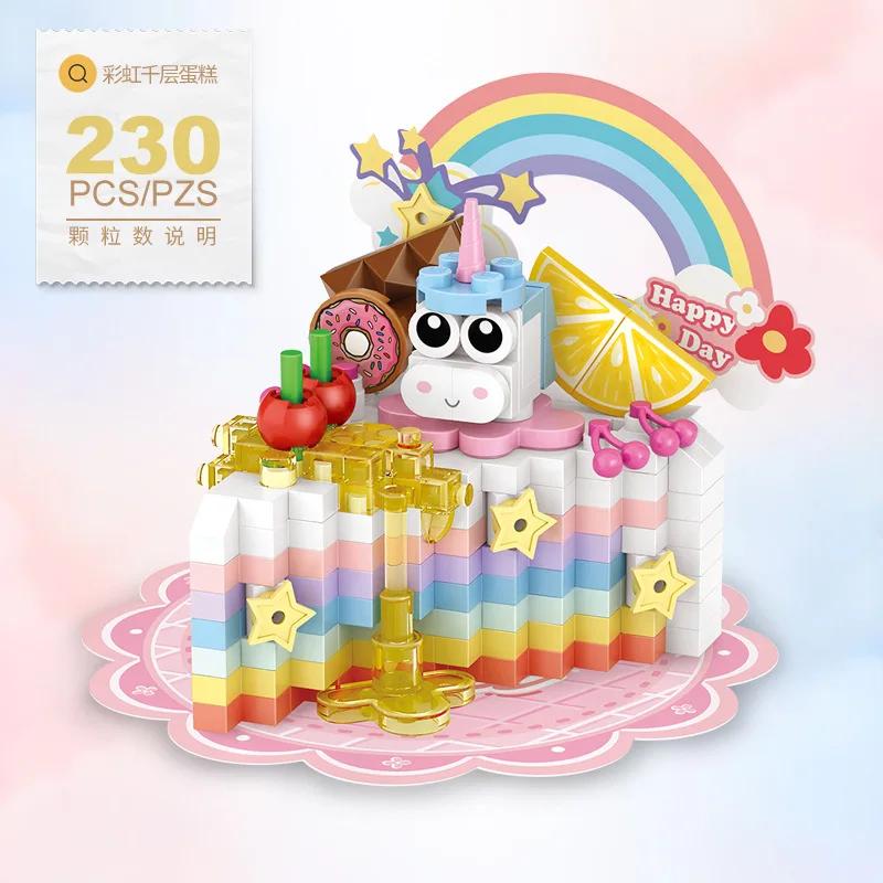 Building Blocks Panda Creative Assembly Decoration Dessert Electrical Mini Particles, Educational Boys and Girls Kids Toys