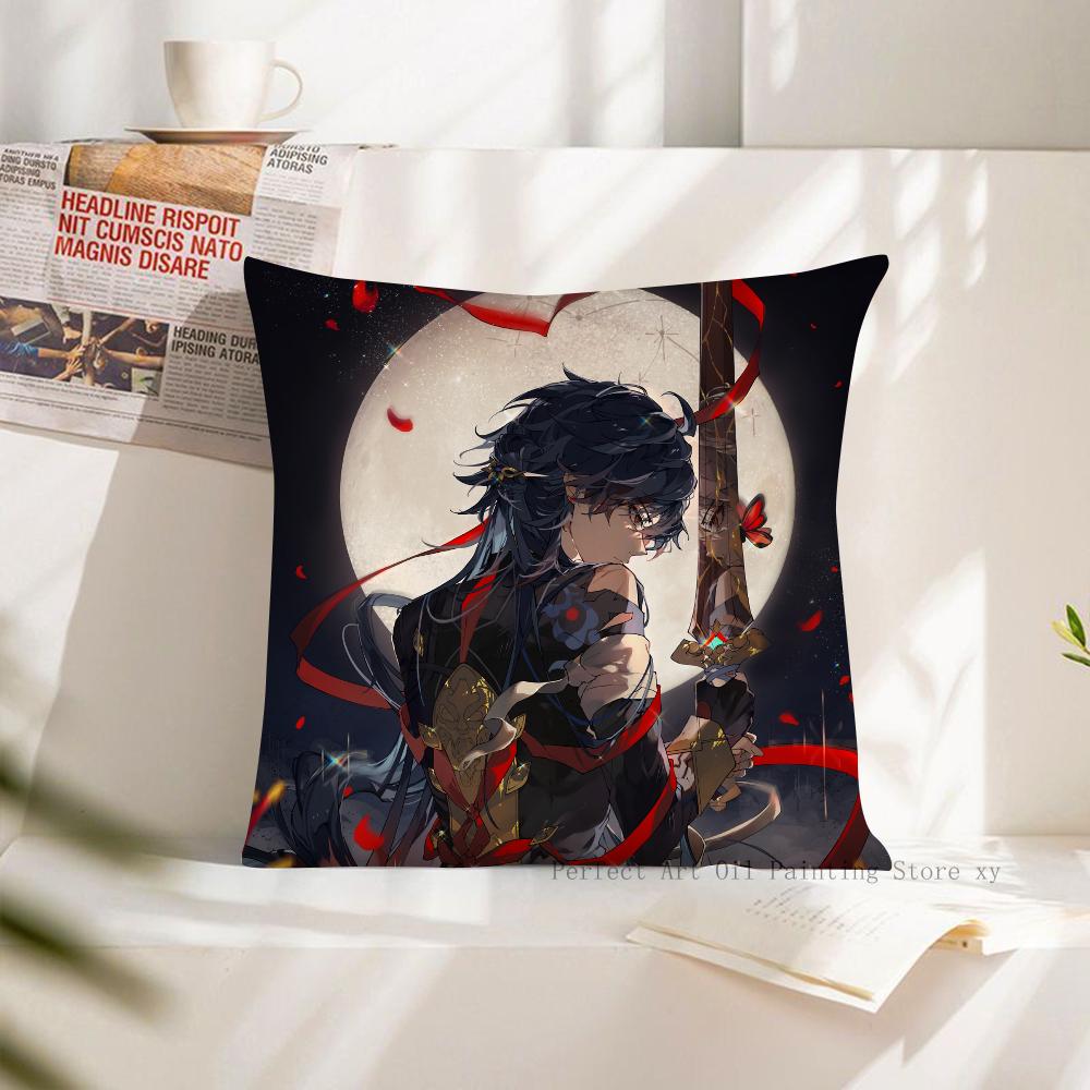 Anime Game Honkai Star Rail Blade Pillow Case Fashion Square Pillowcase Bedroom Sofa Room Ins Decoration Leisure Cushion Cover