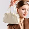 Genuine Leather High-end Hand-held Boston Bag Spring and Summer Crossbody Single-shoulder Pillow Bag Underarm Women's Bag