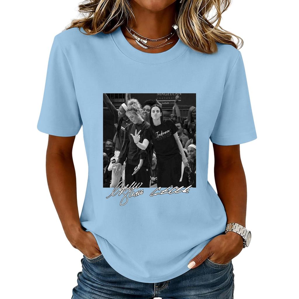 Unisex Casual Letter Print Neck Short Sleeve T-Shirt for Everyday Wear