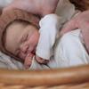 BZDOLL 3D-paint Skin with Visible Veins 48cm 19inch Soft Touch Vinyl Asleep Reborn Baby Doll Toy for Girl Lifelike Kid Birthday Gift