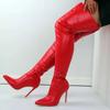 Big Size 40-46 Women's Boots High Heel 11cm Over Knee Boots Back Zipper Fashion Personality Boots