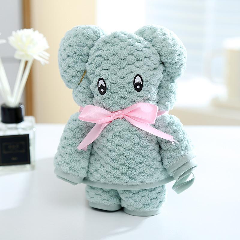 Bear Coral Fleece Gift Box Towel Souvenir Wedding Birthday Special Absorbent Thickened Hemming Children's Towels Cute
