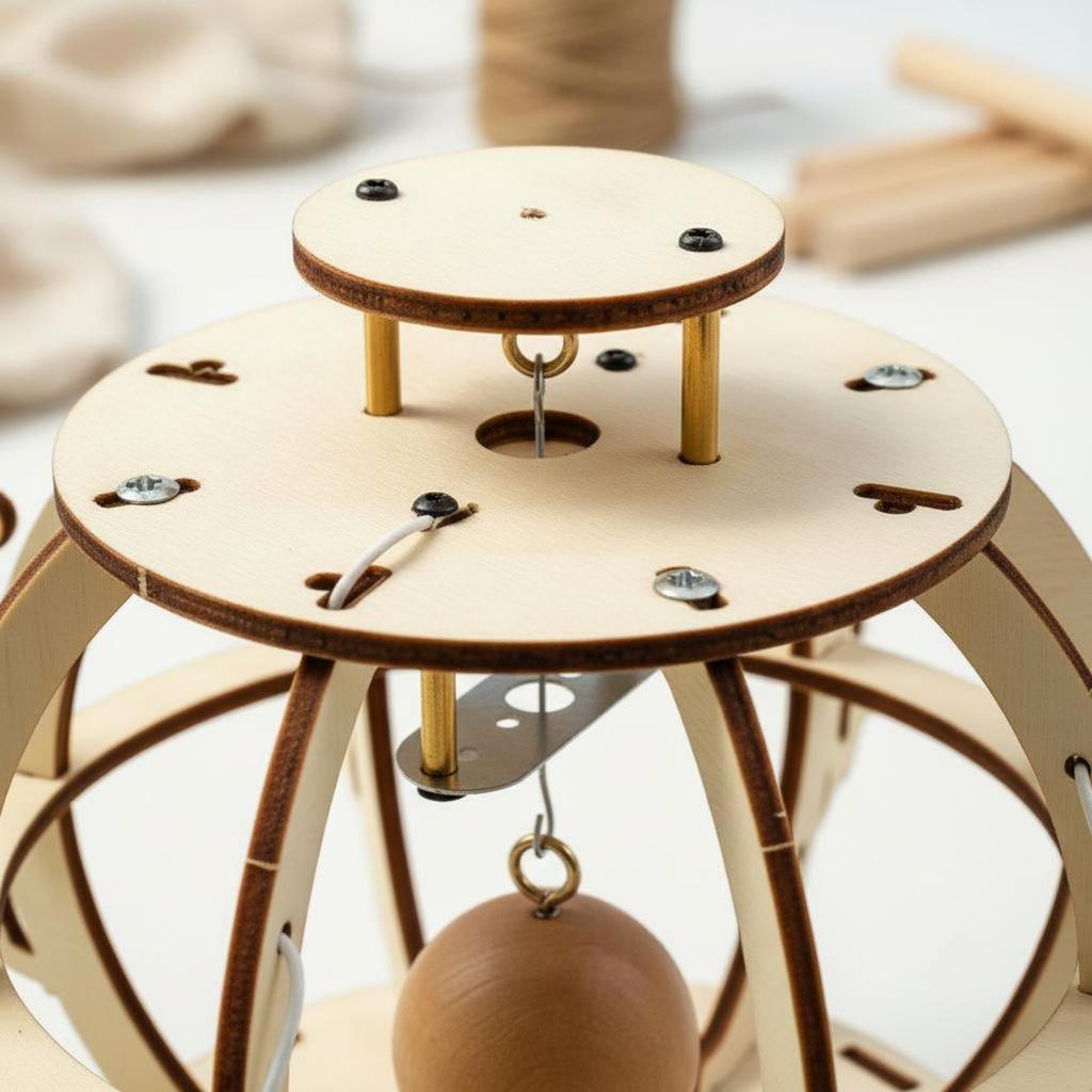 Seismic Alarm Kit DIY Pendulum Model Wooden for Students, Science Experiment