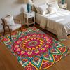 1pc Indian Patterned Carpet Non Slip Floor Mat  for Decorative Floor Mat In Living Room Bedrooms Fitting Room and Bathrooms Rugs