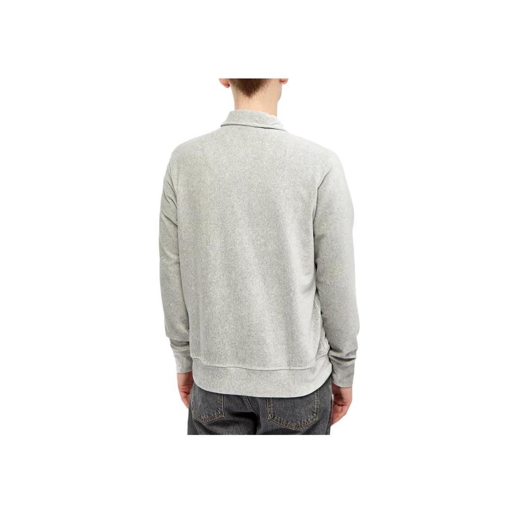 Polo Ralph Lauren Solid Logo Embroidered Long Sleeve Polo Shirt Men tops Gray 710877155-007