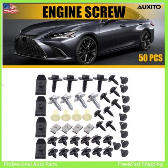 50x Engine Guard Splash Shield Bumper Metal Bolt Hardware Body For Lexus Toyota