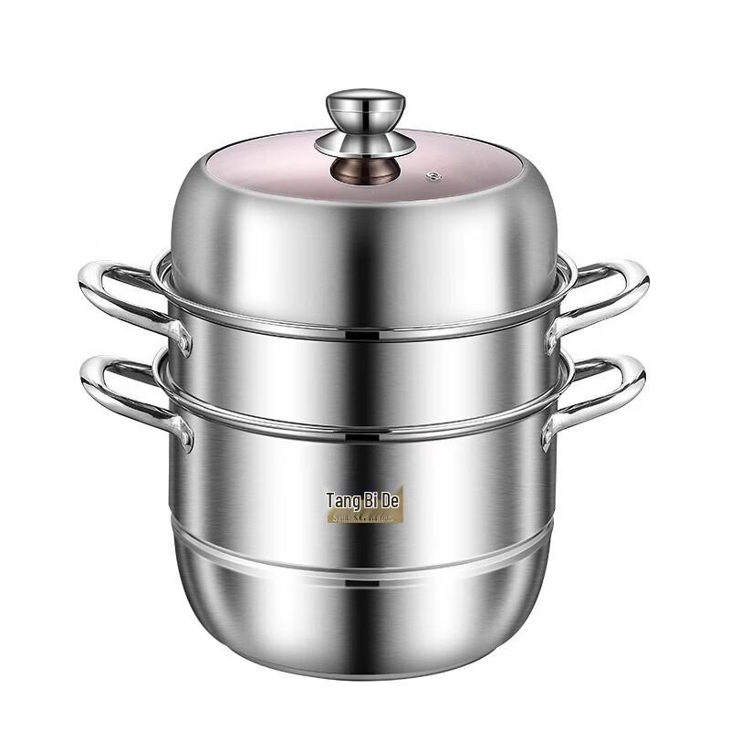 SBD 3-Tier Thickened Stainless Steel Steamer Pot 30cm