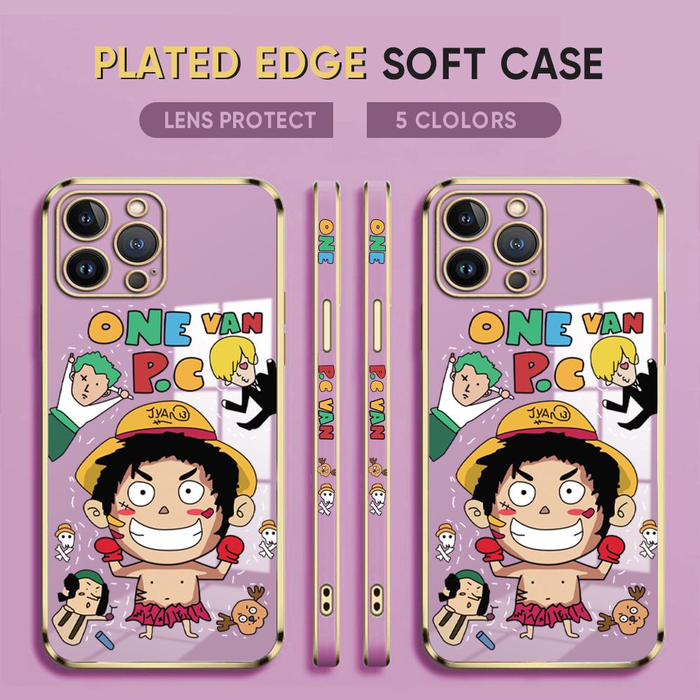 

Мультяшный забавный чехол для телефона с покрытием Луффи для iPhone 11 13 15 Samsung Galaxy A52 Xiaomi Redmi 12C Note 10 Pro Oneplus Мягкие чехлы для смартфонов iPhone 15 Pro фиолетовый