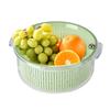 Kitchen Colander Set with Bowl Strainer Rotating Double Layer Drain Basket Fruit Vegetables Washing