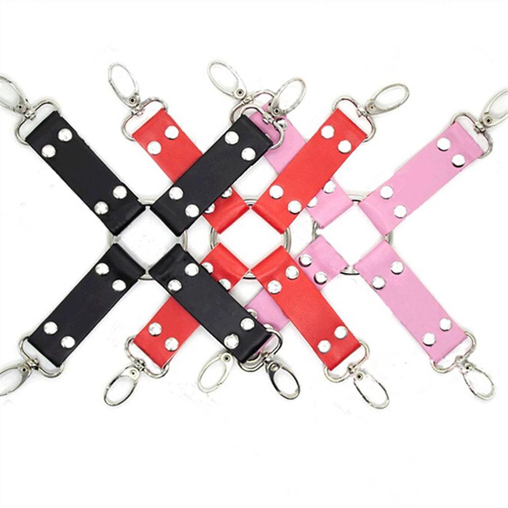 Sex Toys leather cross buckle tied shackles sex products,Handcuffs,leg irons, sex toys for couples handcuffs Hogtie,