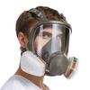 Full Face Respirator Mask with Wide View Lens Silicone Seal Adjustable Straps Compatible with Various Filters for Industrial Safety Protection