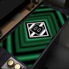 Green And Silver Abstract Mouse Pad, Rubber Base, Mouse Pad for Gamers and Office Use, Gaming Desk , Easy To Clean Mat Christmas fan gifts
