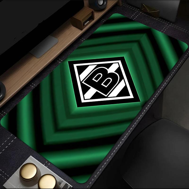 Green And Silver Abstract Mouse Pad, Rubber Base, Mouse Pad for Gamers and Office Use, Gaming Desk , Easy To Clean Mat Christmas fan gifts