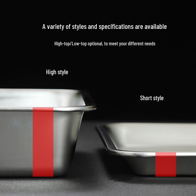 Korean Style Stainless Steel Square Golden Tray: Barbecue, Dumplings, Fast Food, Snacks, Hot Pot, Vegetables.