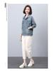Women's Light Wash Soft Denim Lapel Jacket, Casual Loose Fit, 2024 New Autumn Style.