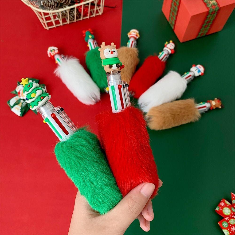 

Writing Tool Six Color Pen Christmas Gift Neutral Pen Cartoon Sign Pen Gift 08