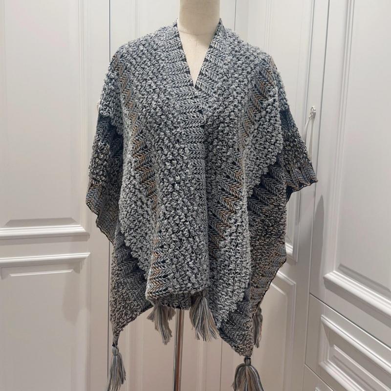 Yunnan Lijiang Mohair Shawl Travel Wear Cloak Thickened Air Conditioning Room Tassel Cloak Scarf Women