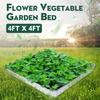 120cm On Vegetable Flower Planting Garden Bed Patio Planter Basket Metal Raised Home Backyard Decoration Garden Nursery Iron Pots Silver