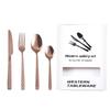 ZISIZ Rose Gold Spiral Stainless Steel Cutlery Set
