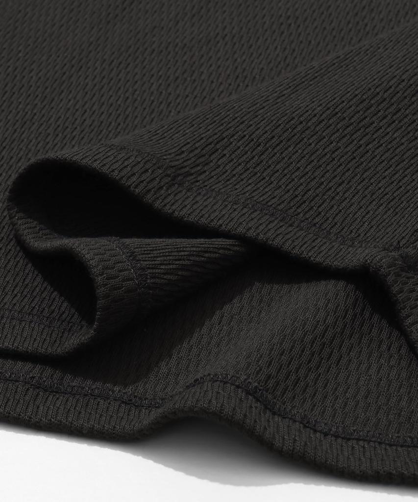 [CLIFMEYER] Honeycomb Waffle Long-Sleeve T-Shirt for Men, Medium, Charcoal