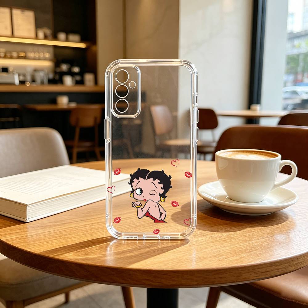 Classic Character Anime B-Bettys Boops Phone Case For SamsungA10,12,20,21S,30,31,40,50,51,52,70,71 Transparent Cover