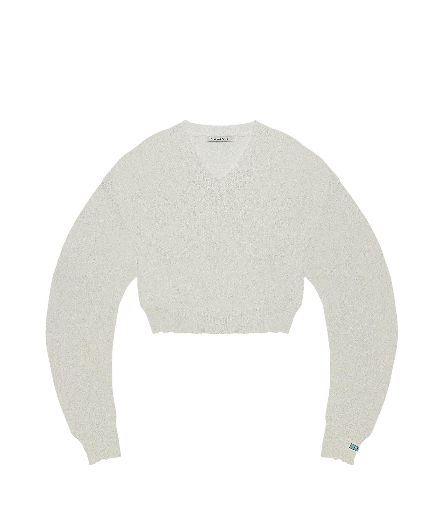 Instant Punk Vintage Crop Knit - Ivory Ivory/Free