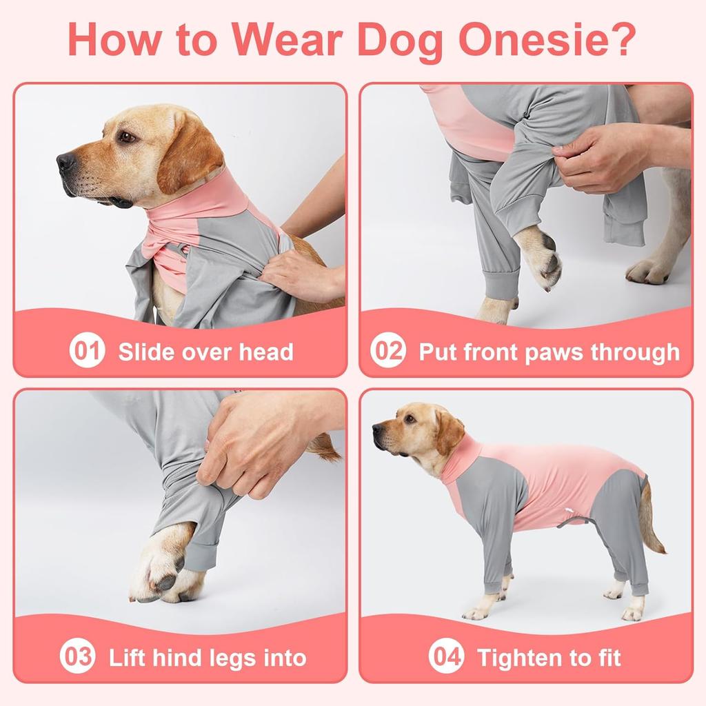 Recovery Suit for Dogs After Sugery, Dog Surgery Recovery Suit for Female Spay Neuter Dogs, Breathable Dog Onesie Spay Body Suit for Abdominal Wounds