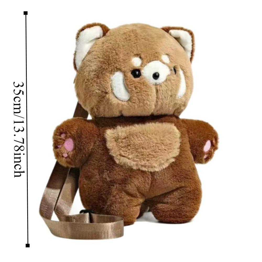 Shoulder Raccoon Plush Bag Large Capacity Sleepy Doll Bag Funny Little Panda Backpack Doll  Women
