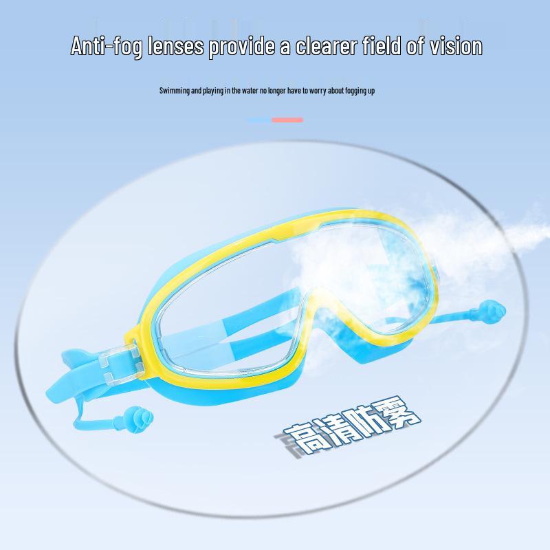 Children's Waterproof Anti-Fog UV-Proof Swim Goggles - Large Frame, Professional Diving for Boys & Girls
