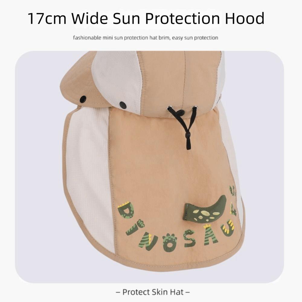 Sun Protection Kids Whistle Sunscreen Hat Extended Shawl Summer Sunshade Hat  Boys and Girls
