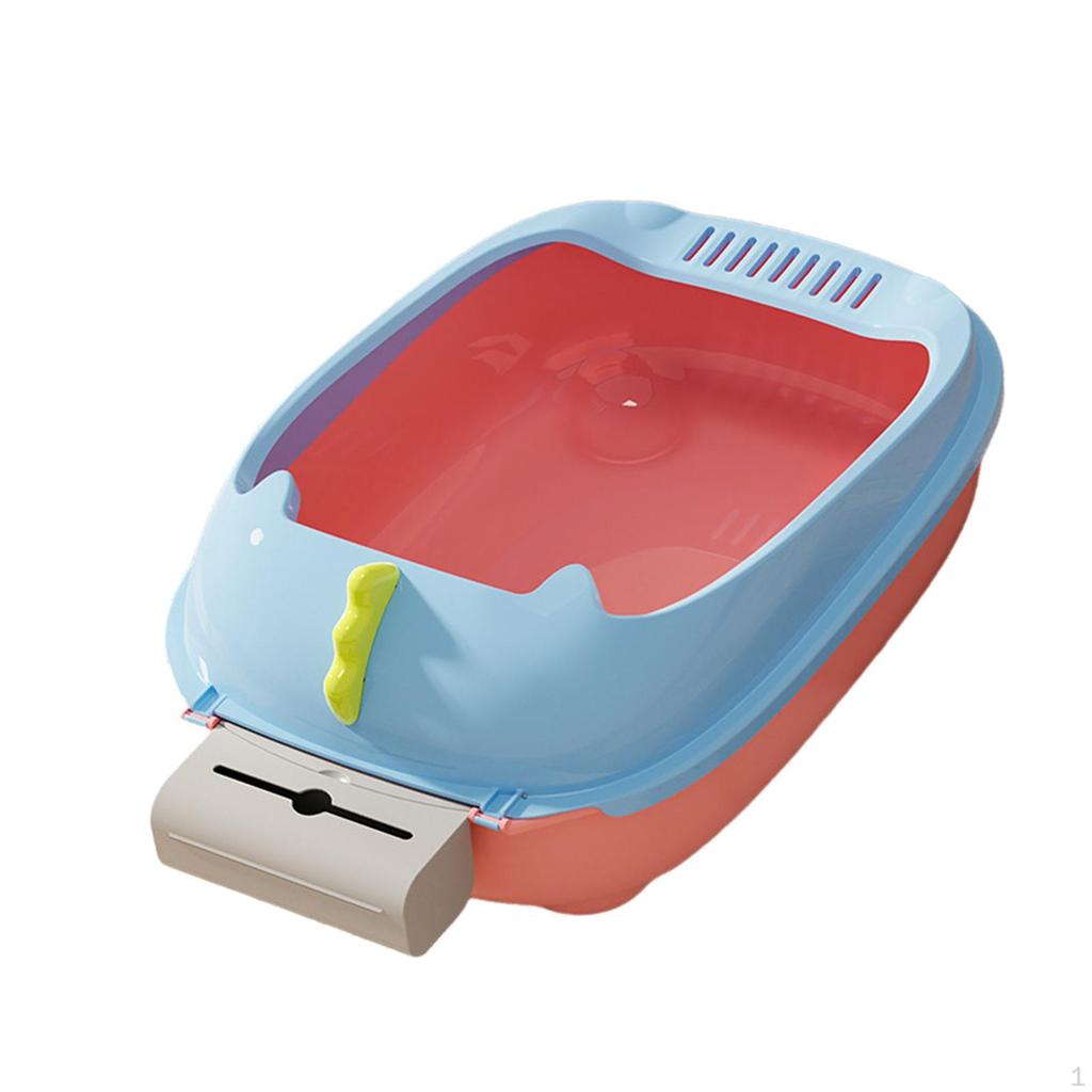 Litter Box Potty Toilet Sandbox Container Splashproof Cage Bedpan Pet for