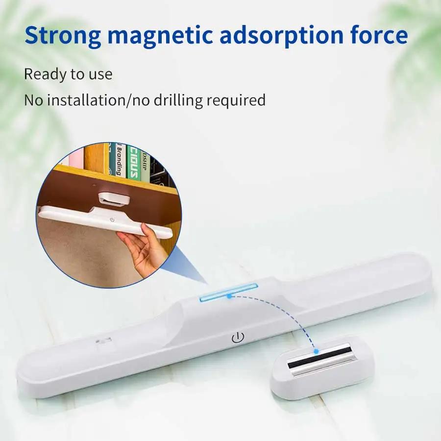 LED Desk Lamps Magnetic Hanging USB Rechargeable Table Lamp Reading Makeup Light Dimmable Cabinet Closet Wardrobe Night Light
