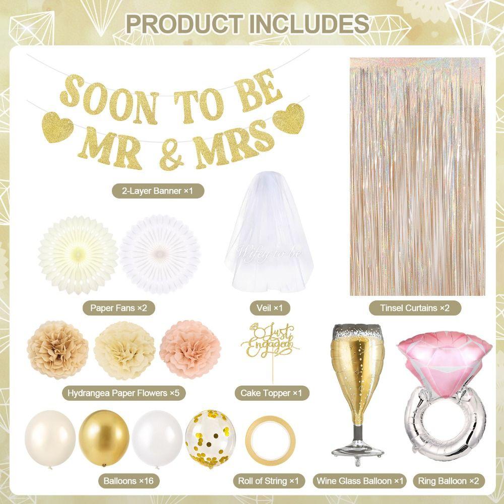 21-Piece Set Engagement Party Decorations Bridal Shower Decorations  Engagement Party