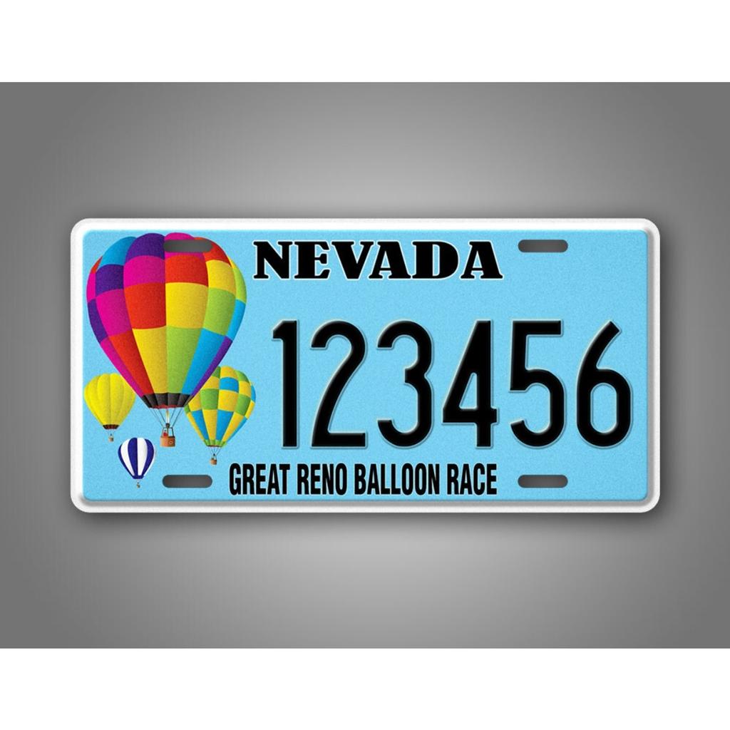 Custom Nevada Balloon Race License Plate Metal Wall Decor Car Ornament
