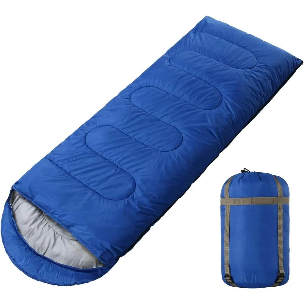 Sleeping Bag with Compression Sack 4Seasons Warm Cold Weather Lightweight for Adults Kids OutdoorCamping Waterproof Sleeping Bag