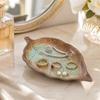 Embossed Leaf Veins Jewelry Dish Maple Leaf Shape Ring Dish Gifts Ceramic Jewelry Tray  Home Decor