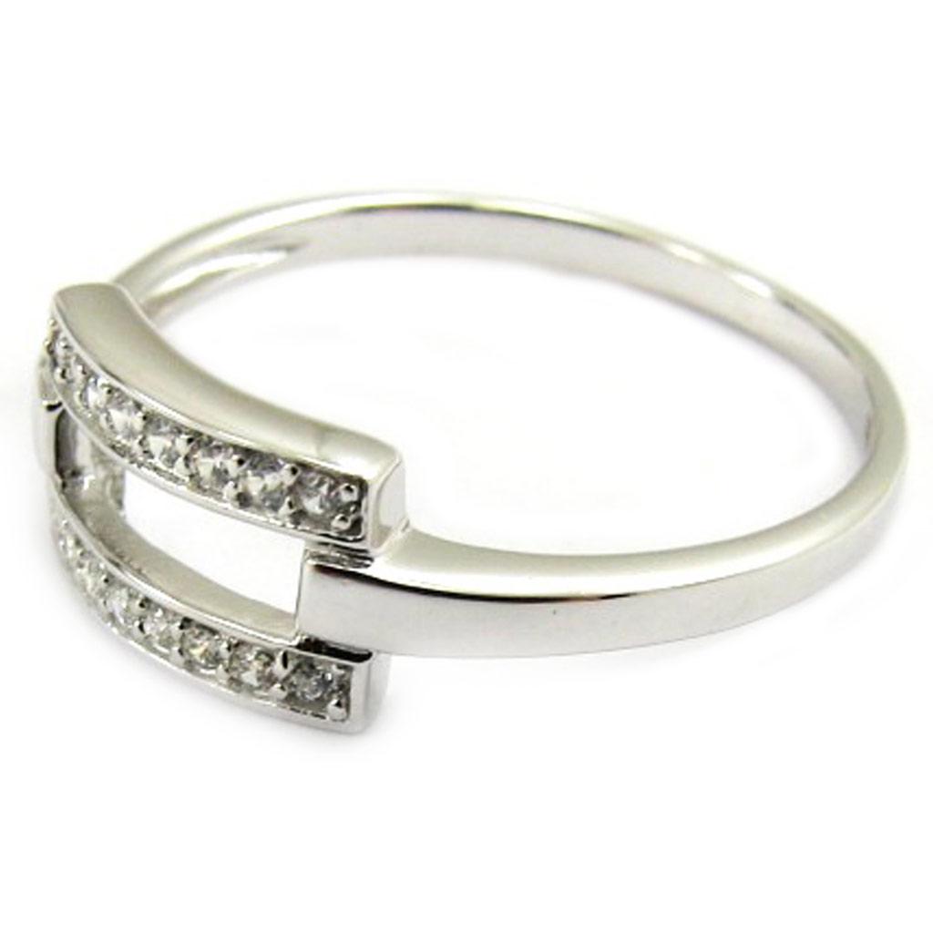 Silverring 'Scarlett' Silvervit (rhodiumpläterad) - 7 mm