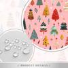 Christmas Tree Shower Curtain Cartoon Xmas Trees Winter Snowflake Cute Pine Fir Happy New Year Holiday Polyester Fabric Bathroom
