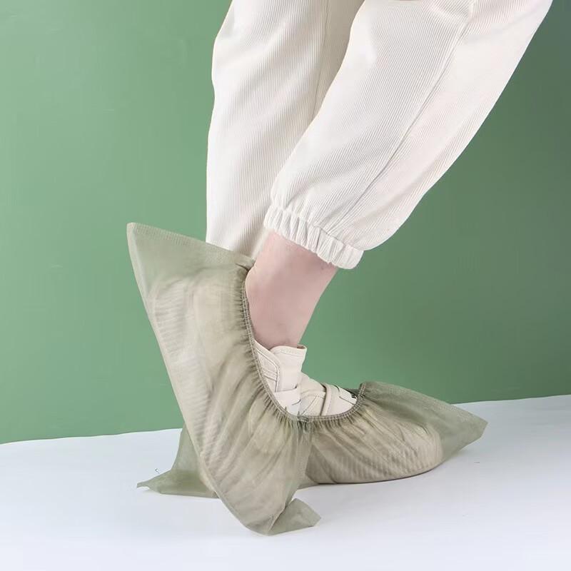 OEING Disposable Non-woven Thickened Household Indoor Shoe Covers (100-pack)