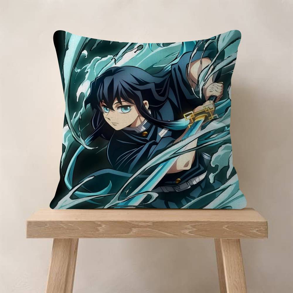 Japanese Anime DDemon Slayers Wall Pillow Cover Design Cushion Cover Decor Holiday Decorati