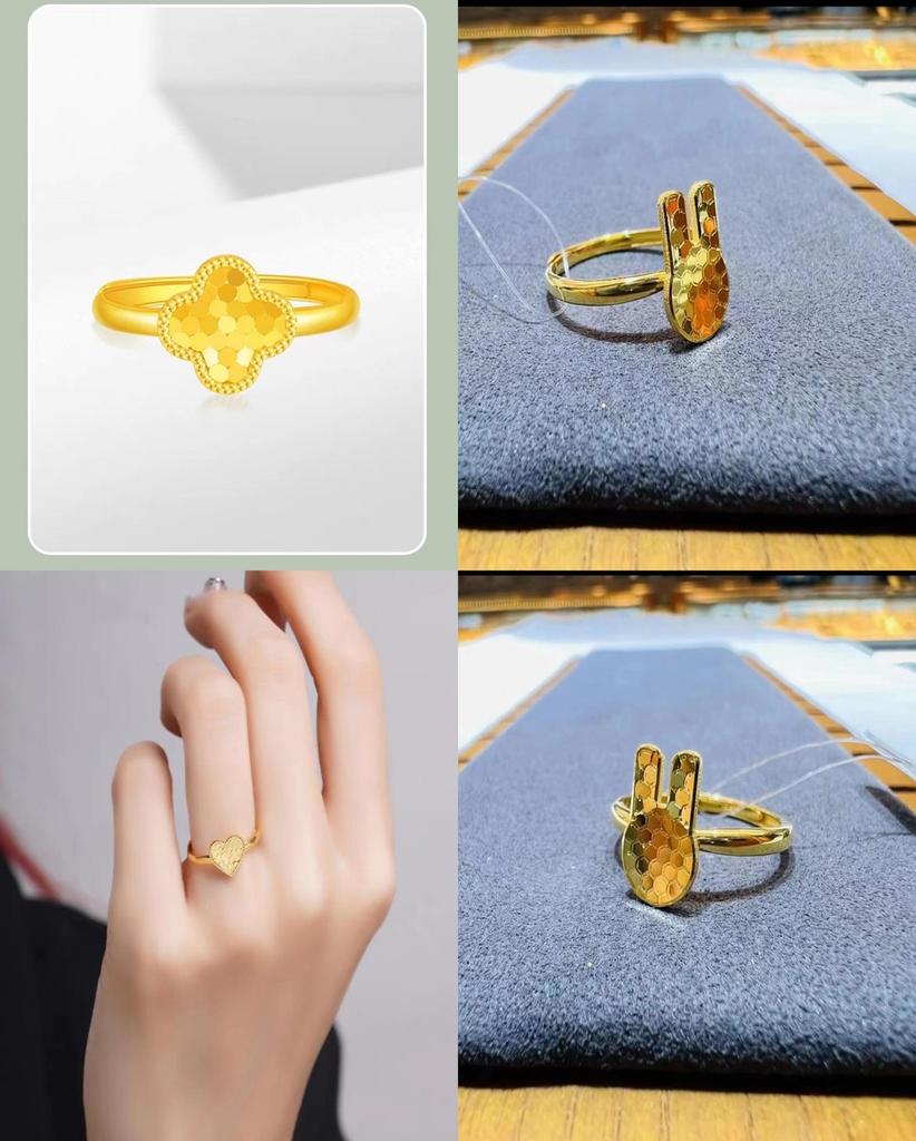 Elegant Adjustable Open Ring Featuring Beautiful Floral Motif For Women