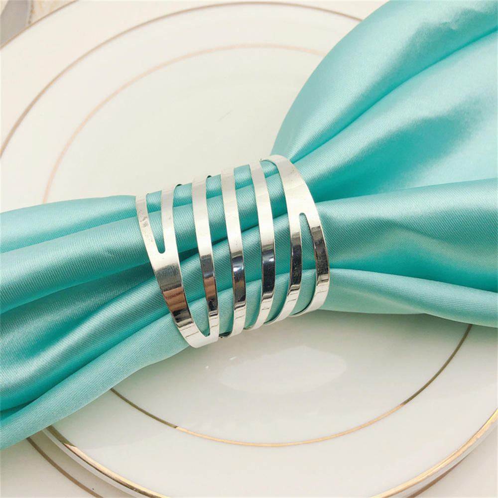 Legierungs-Serviettenringe Hochzeits-Tischdekoration und Accessoires Abendessen Tisch Umarmung für Serviette Party Handgemachte Zubehör Tischkunst