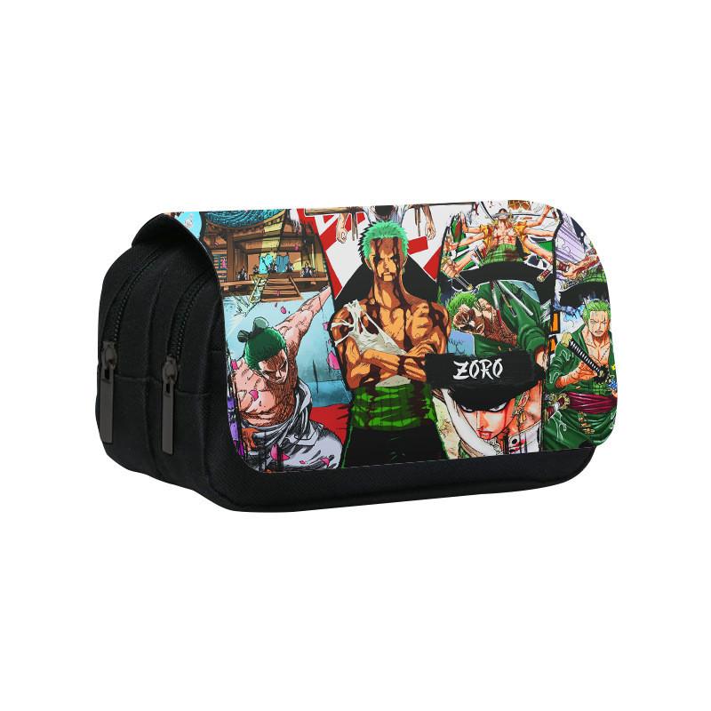 One Piece Double Layer Pencil Case With Nylon Material For Students And Stationery Storage