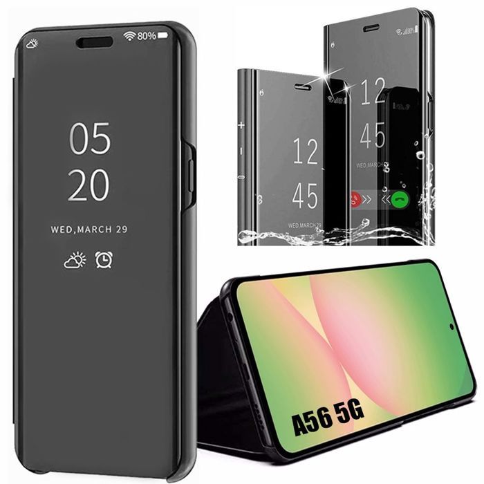 Protective Case - BOOLING - Samsung Galaxy A56 5G - Mirror Effect - Reinforced Protection - Black
