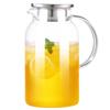 Large Heat-Resistant Borosilicate Glass Pitcher for Cold Water, Juice, Milk - Transparent, High Capacity 