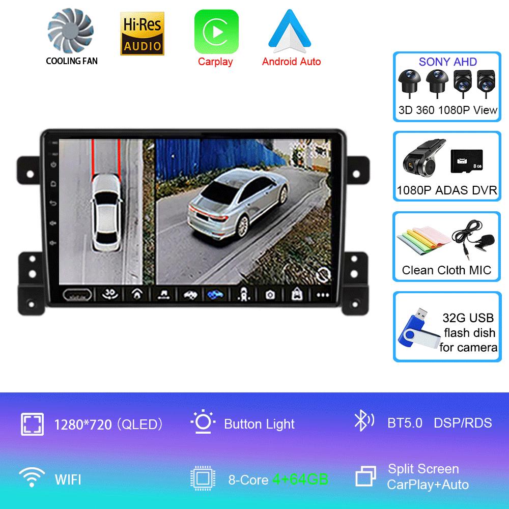 Android 14 For Suzuki Grand Vitara 3 2005-2012 2013 2014 2015 2 Din Car Radio Stereo Multimedia Video Player Navigaion Carplay